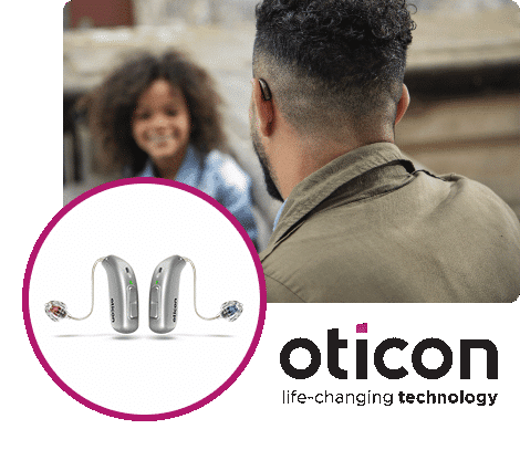 Oticon Real hearing aids display
